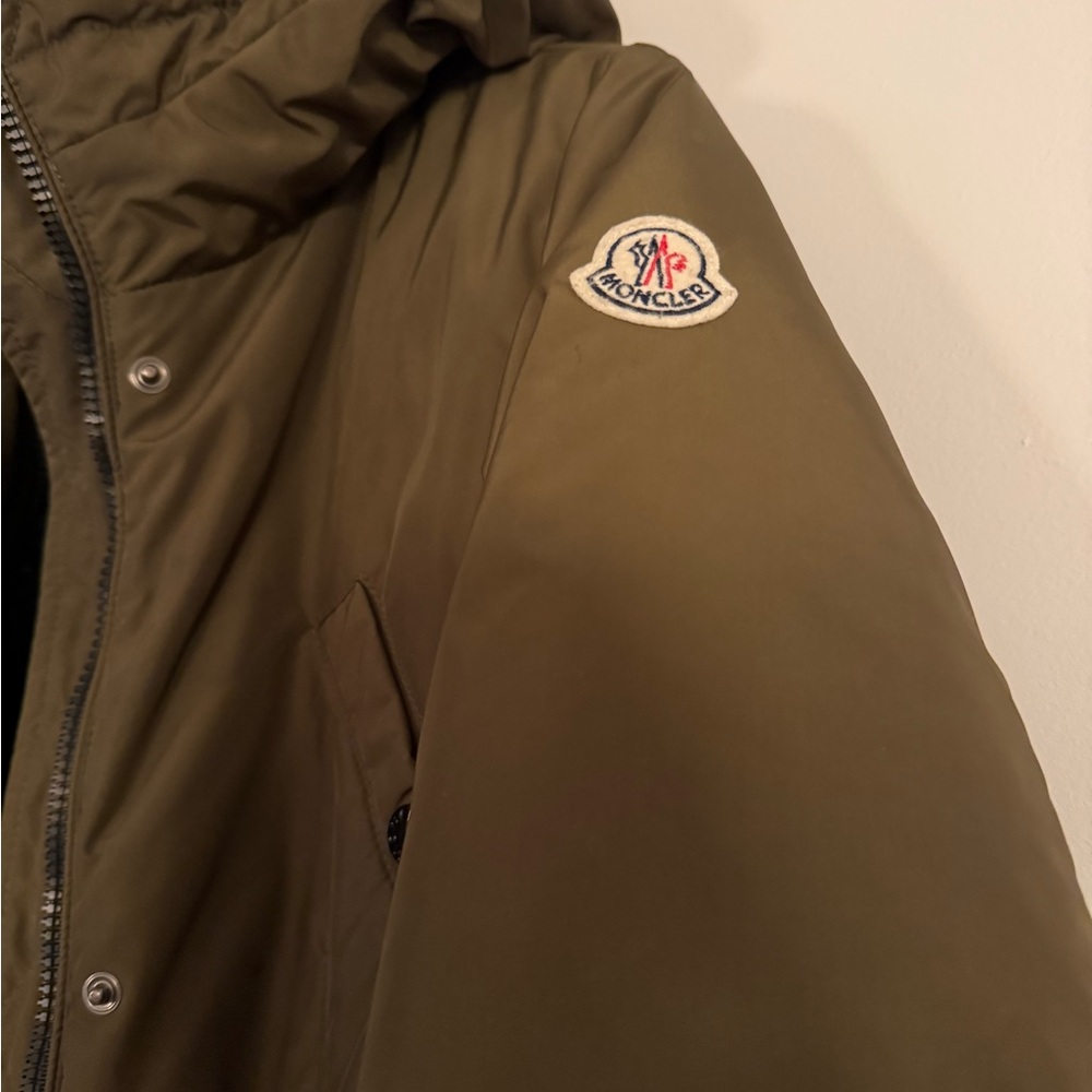 Moncler Girls Olive Puffer Jacket